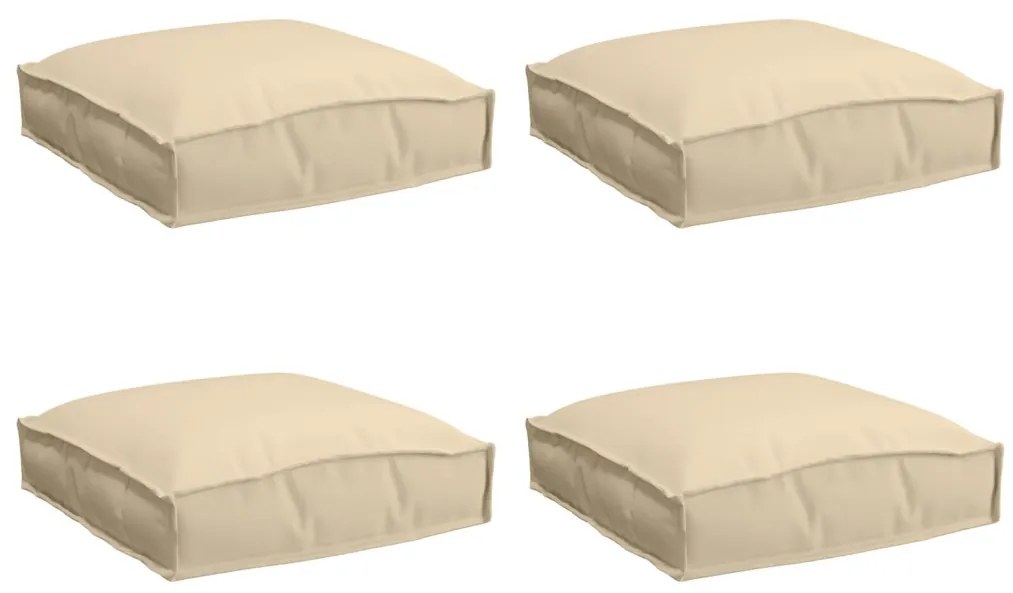 Pallet párnák üléshez 4 db Bézs 40x40x8 cm Oxford szövet