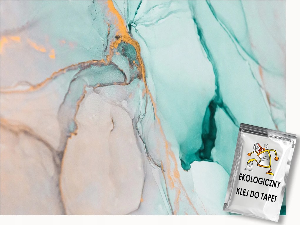 Fotótapéta Flizelina Márvány Modern Akvarell Türkiz 400x280 ragasztó