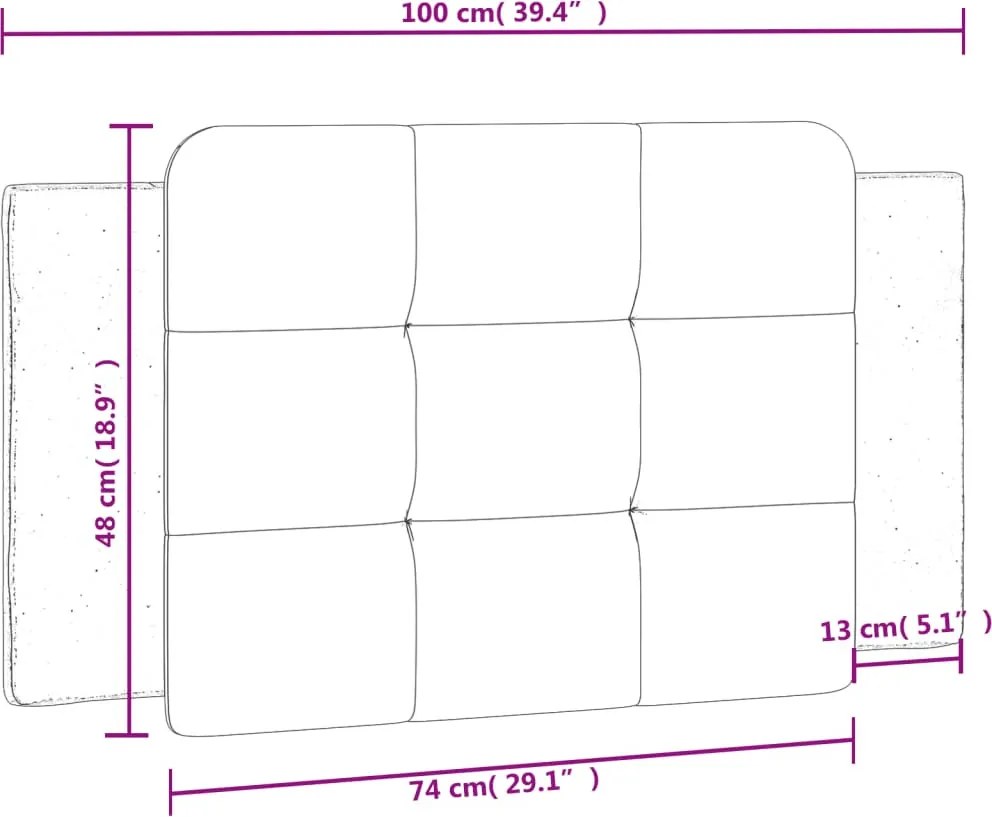 fehér műbőr fejtámla párna Zadar 100 cm