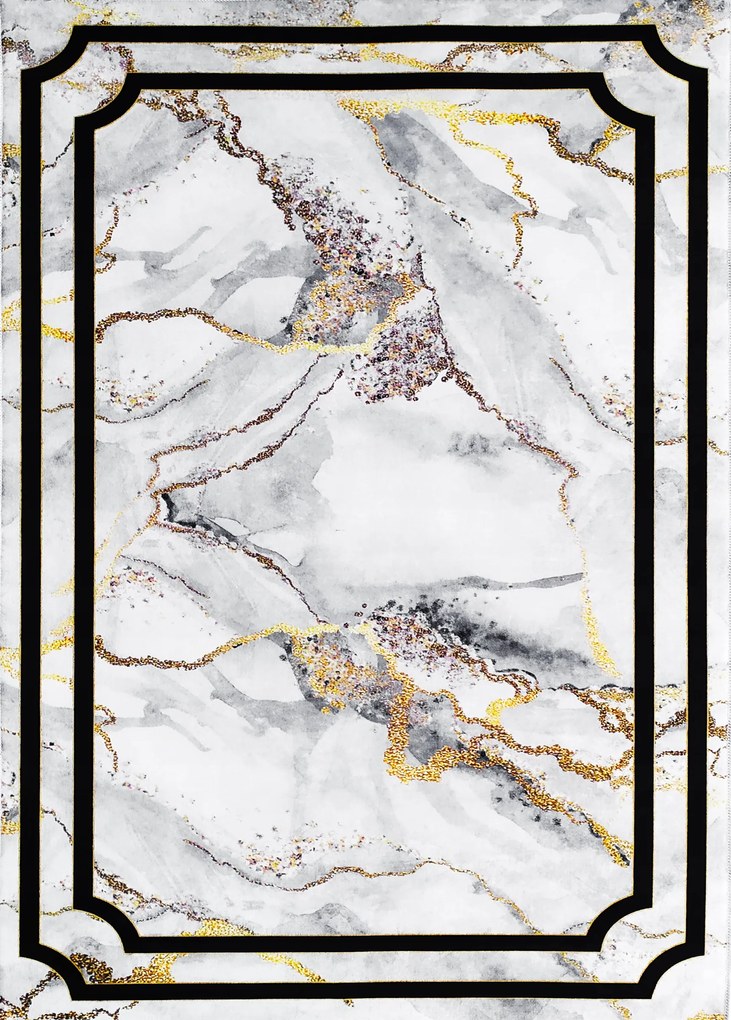 Szőnyeg 120x180 Világos Márvány Csúszásgátló Mosás