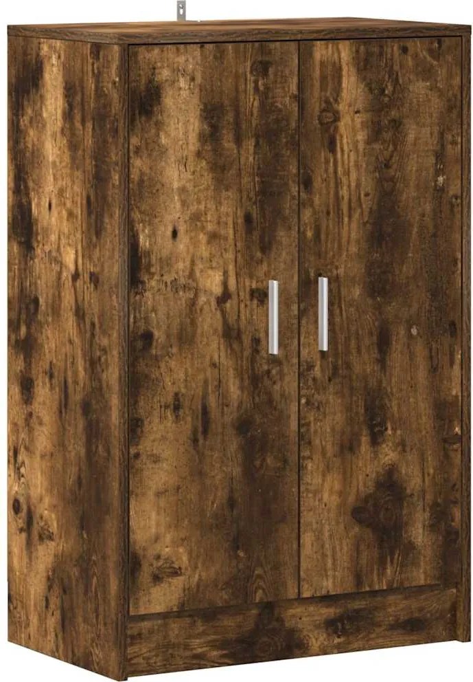 vidaXL füstös tölgy színű szerelt fa cipősszekrény 60 x 35 x 92 cm