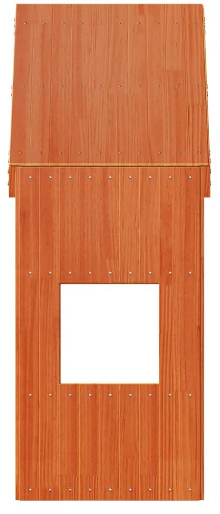 viaszbarna tömör fenyőfa gyerekágytető 55 x 84 x 132 cm