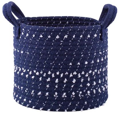 Altom Pamut kerek kosár Sötétkék, 22 x 18 cm, 22 cm átmérőjű