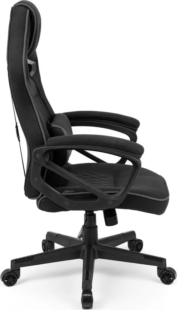 Gamer szék SENSE7 Knight, fekete és szürke