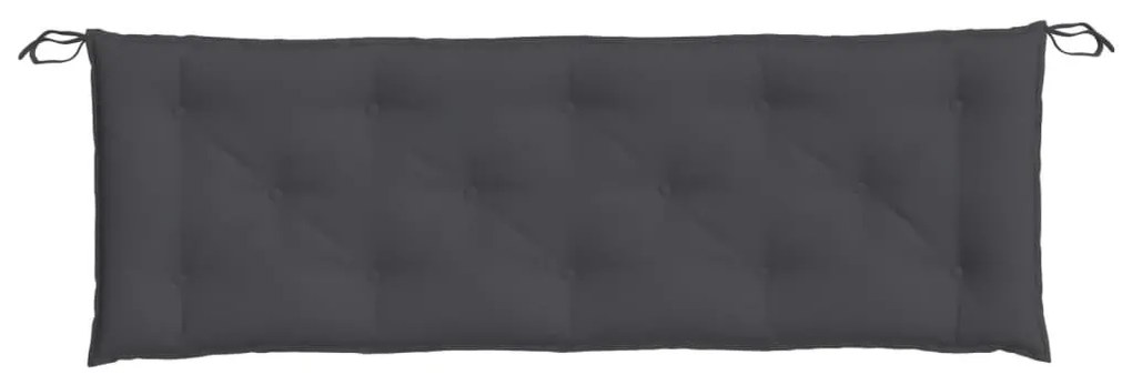 2 db melange antracitszürke szövet kerti padpárna 150x50x7 cm