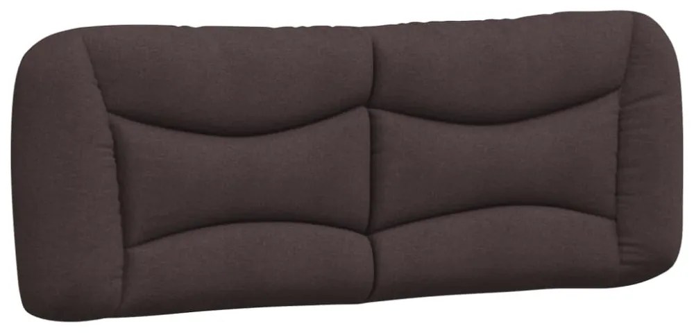 sötétbarna szövet ágykeret LED-ekkel matrac nélkül Hvar 180 x 200 cm