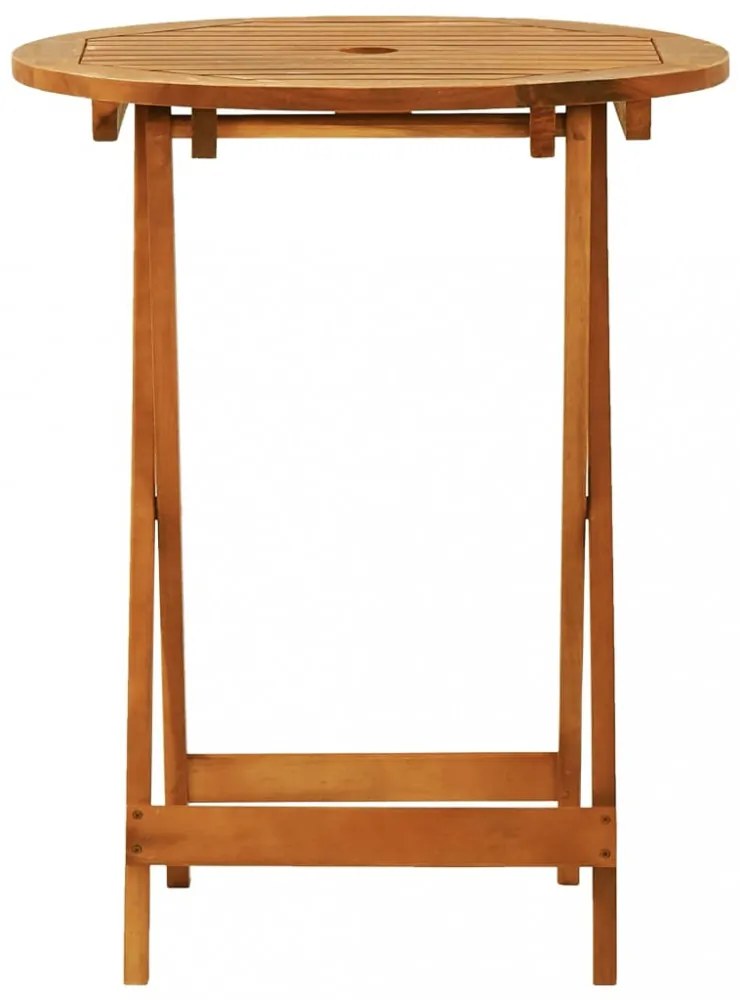 tömör eukaliptuszfa összecsukható kerti asztal Ø 60 x 75 cm