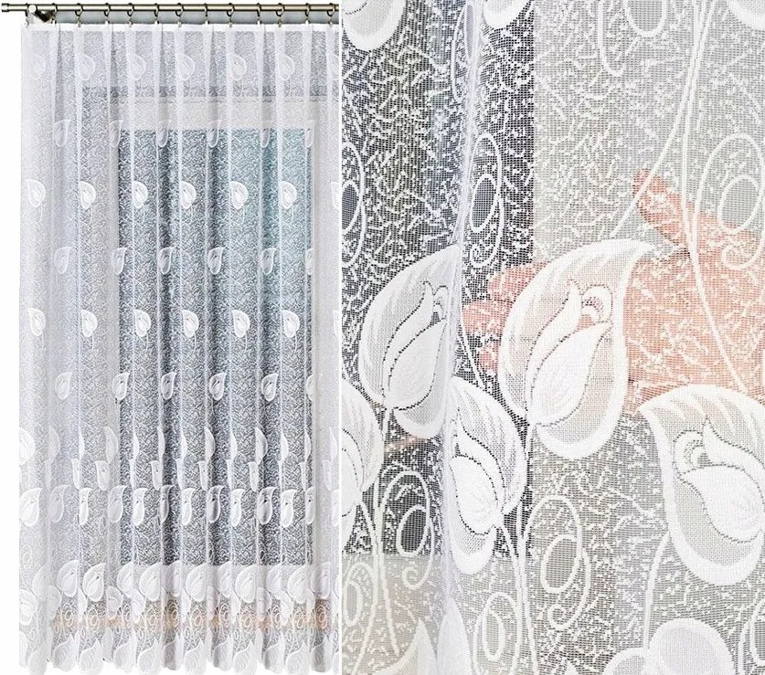 Nora jacquard mintás függöny, 023097, 400x180cm egyenes (kész) szegéllyel