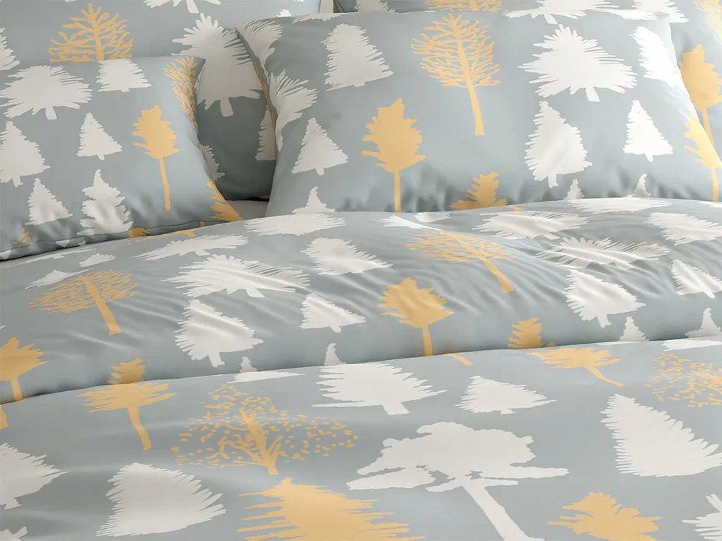 Pamut ágynemű HOLLY REST szürke Ágyneműhuzat mérete: 70 x 90 cm | 140 x 200 cm