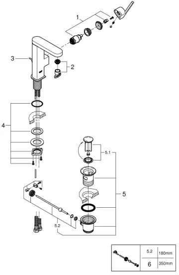 GROHE 23871003 - PLUS mosdócsaptelep M méret, fényes króm