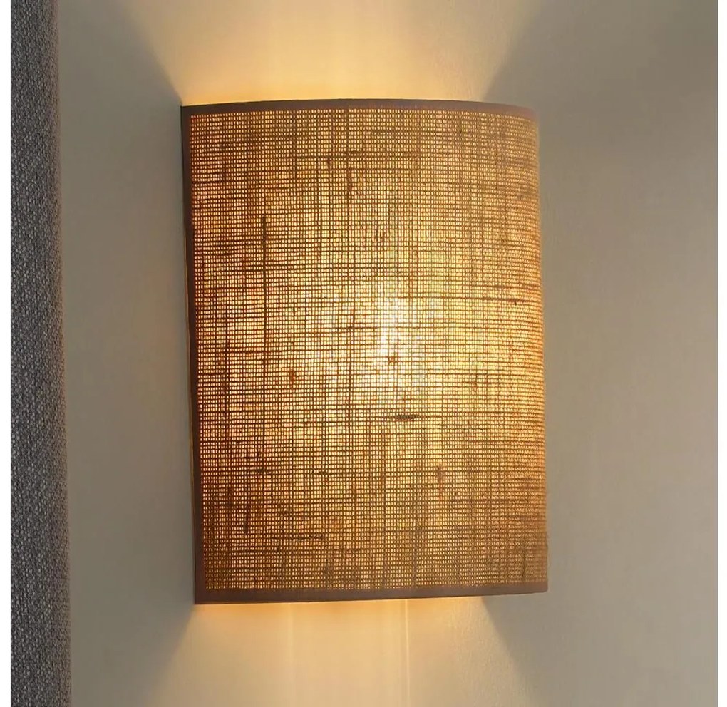 Duolla - Fali lámpa YUTE 1xE27/15W/230V átm. 20 cm barna