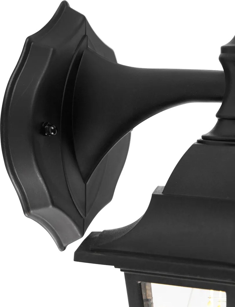 Okos kültéri fali lámpa fekete IP44, beleértve a Wifi ST64-et - New Haven