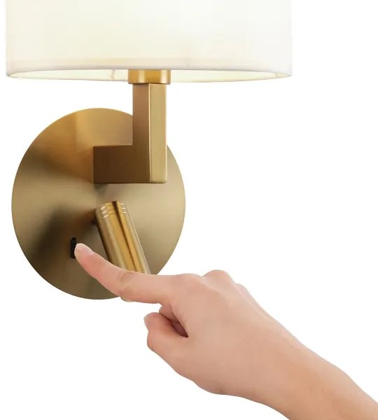 Brilagi - LED Fali lámpa DAYA 1xE14/40W/230V + LED/3W krémes/arany