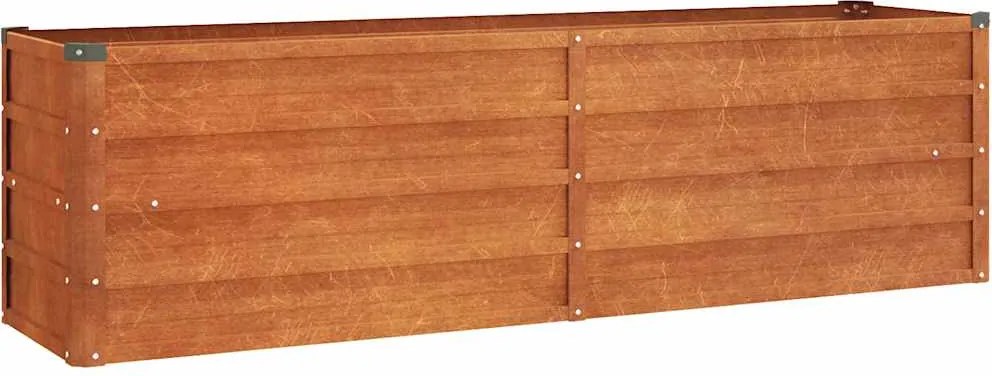 vidaXL rozsda színű corten acél kerti magaságyás 160 x 40 x 45 cm