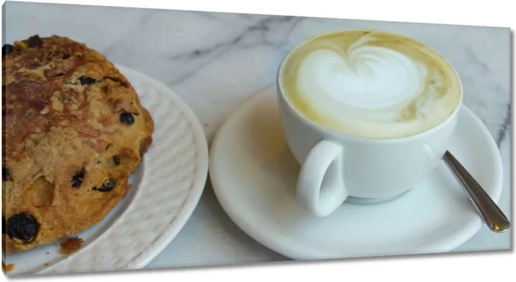 Vászonkép 115x55 Kávéscsésze Szív