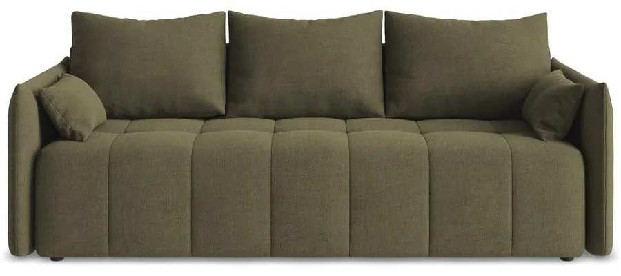Khaki kinyitható-tárolóhelyes kanapé 225 cm Moku – Makamii