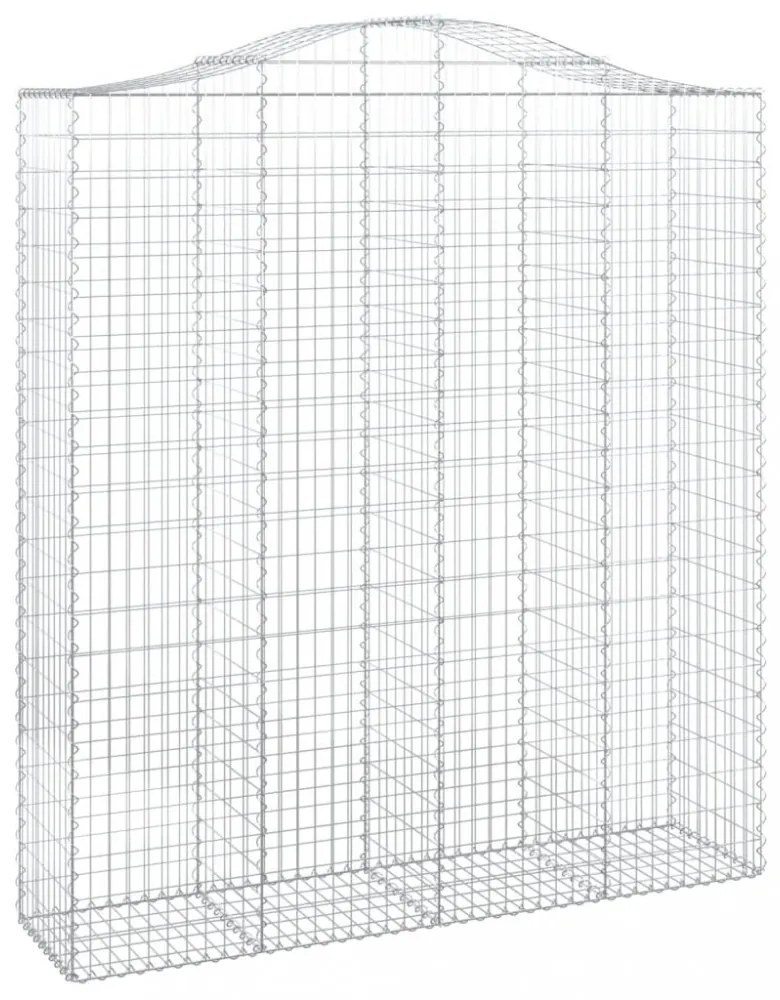 3 db íves horganyzott vas gabion kosár 200x50x220/240 cm