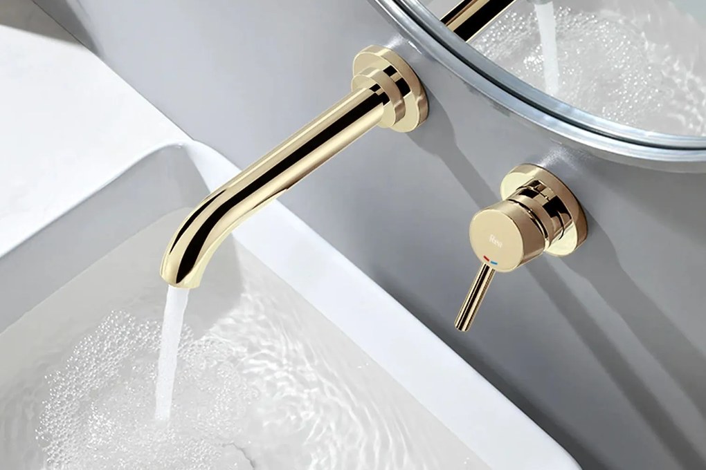 Falra szerelhető csaptelep Rea Lungo gold + box