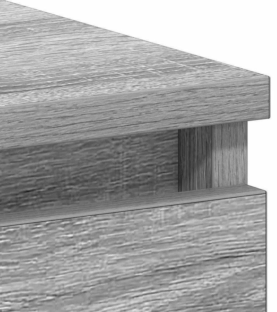 szürke sonoma színű szerelt fa íróasztal 90x45x76 cm