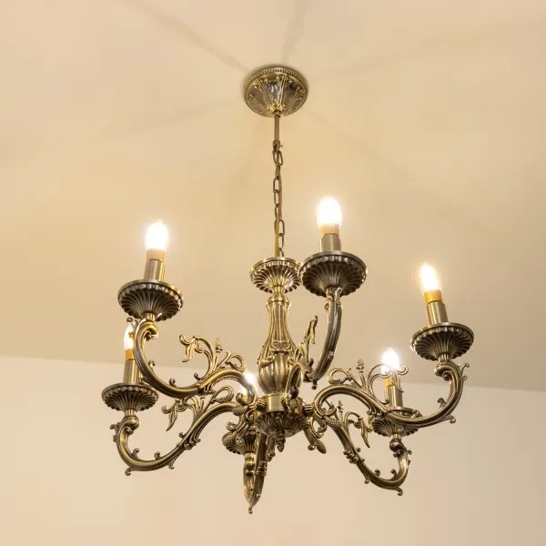 Brilagi - Csillár láncon CLASSIC 6xE14/60W/230V réz