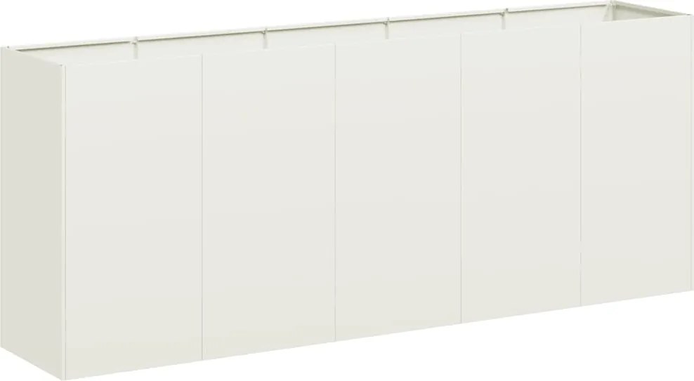 vidaXL ültetvény fehér 200x40x80 cm Hidegen hengerelt acélból