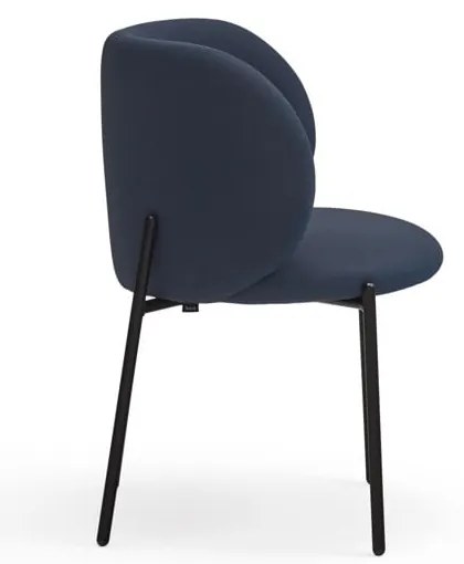 Sötétkék kárpitozott étkezőfotel szett 2 db-os Mogi – Teulat