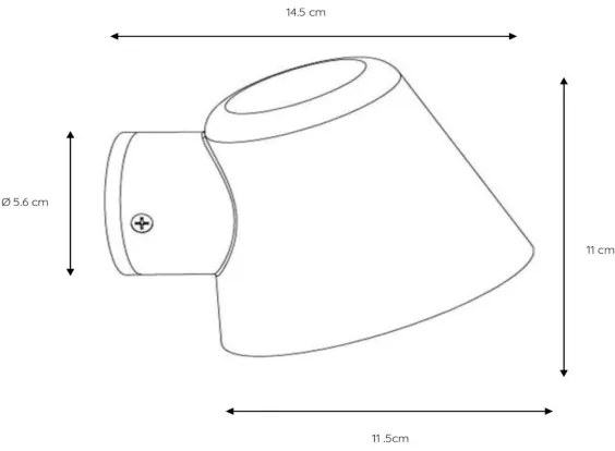 Lucide 14881/05/31-LED Kültéri fali lámpa DINGO 1xGU10/5W/230V IP44
