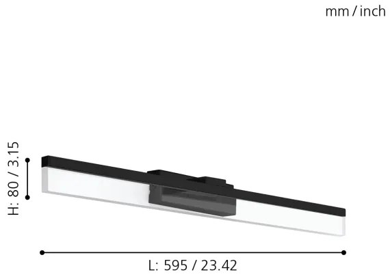 Eglo 780432 - LED Fürdőszobai tükörmegvilágítás YANGUAS LED/11W/230V 59,5 cm IP44