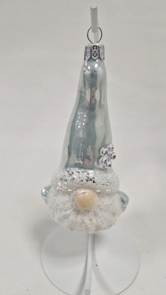 Karácsonyfadísz üvegből Manó