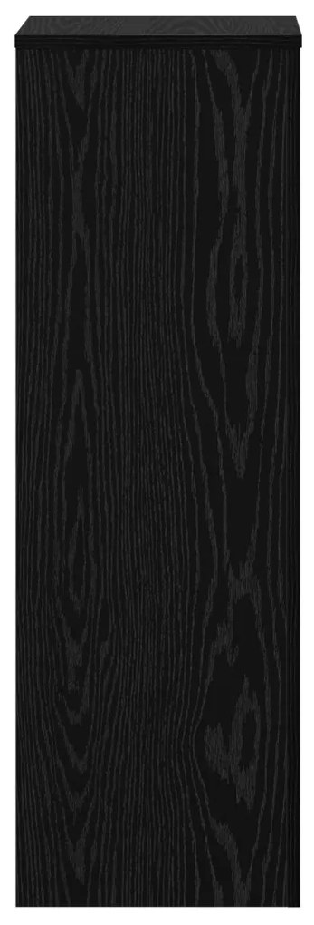 növényállvány fekete tölgy 33x33x100 cm Laminált fa