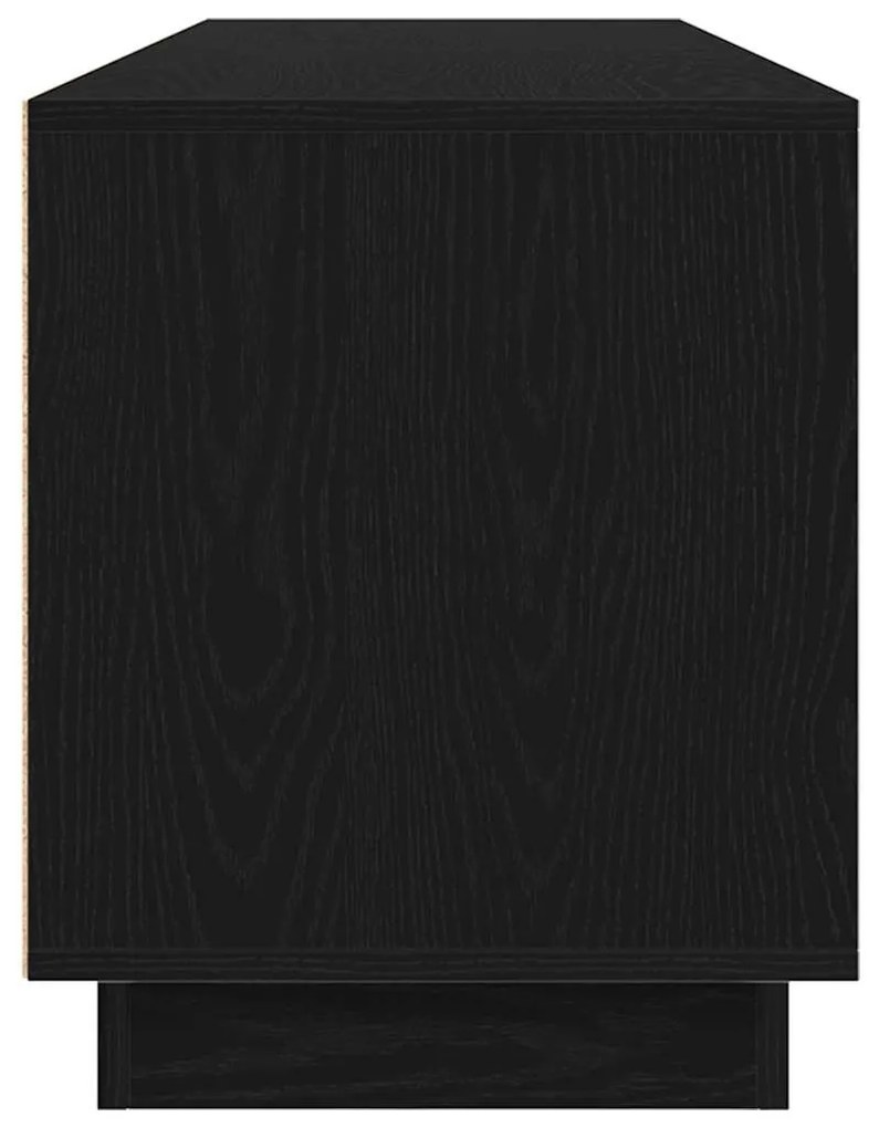 fekete tölgy TV-szekrény LED-világítással 193,5x41x50 cm
