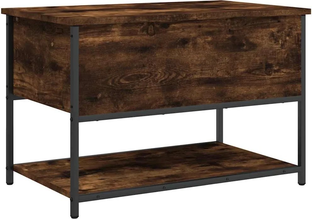 vidaXL füstös tölgy színű szerelt fa tárolópad 70 x 42,5 x 47 cm