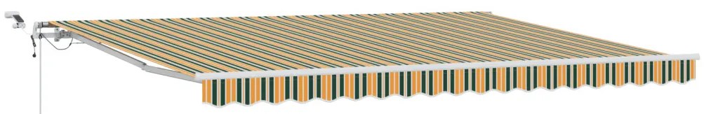 Automatikus Behúzható Napellenző LED zöld és sárga 450x300 cm