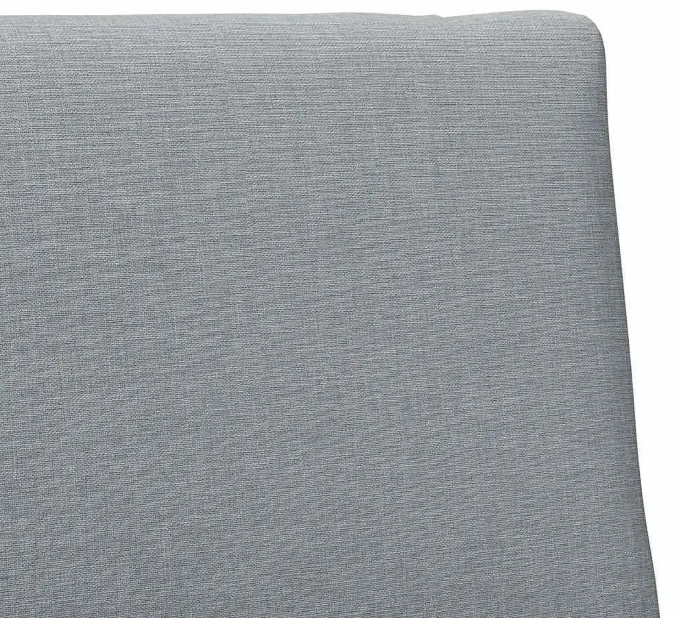 Kárpitozott fejtámla Világosszürke 90 cm Tömör fenyőfa