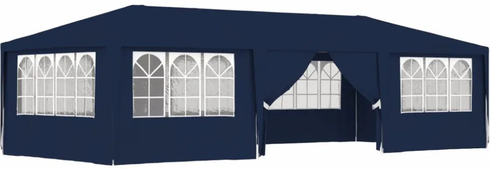 kék rendezvénysátor oldalfalakkal 4 x 9 m 90 g/m²