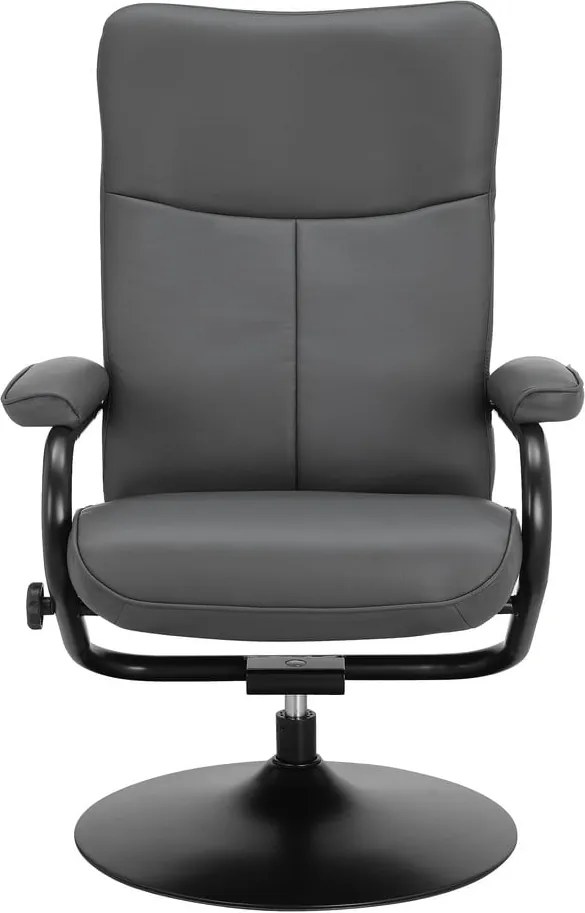 Szürke bőrutánzat relaxációs fotel lábtartóval Istad – Støraa