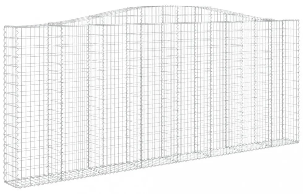 íves horganyzott vas gabion kosár 400x30x160/180 cm