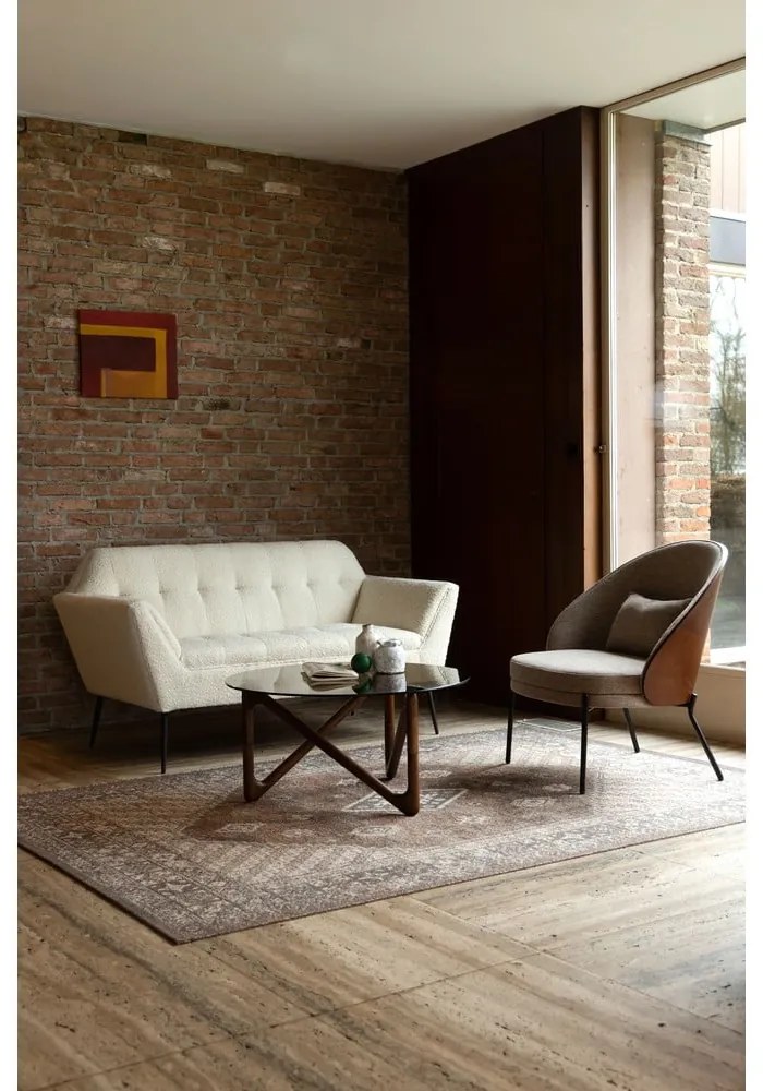 Krémszínű buklé kanapé 150 cm Kate – Dutchbone