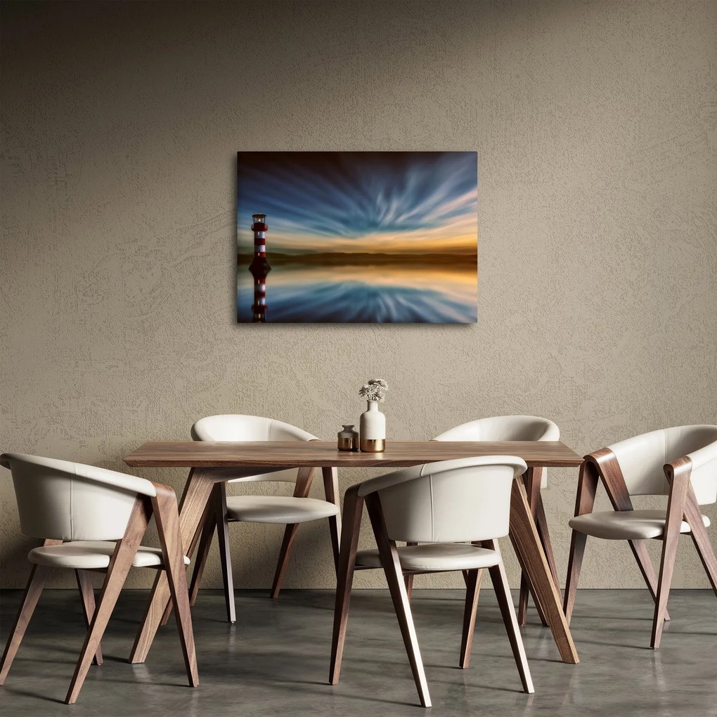 Világítótorony a tengeren (70x50 cm)