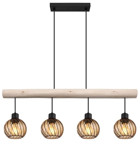 Globo 15534-4H - Csillár zsinóron PAULO 4xE27/15W/230V