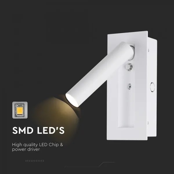 LED fali spotlámpa LED/2W/230V 3000K fehér