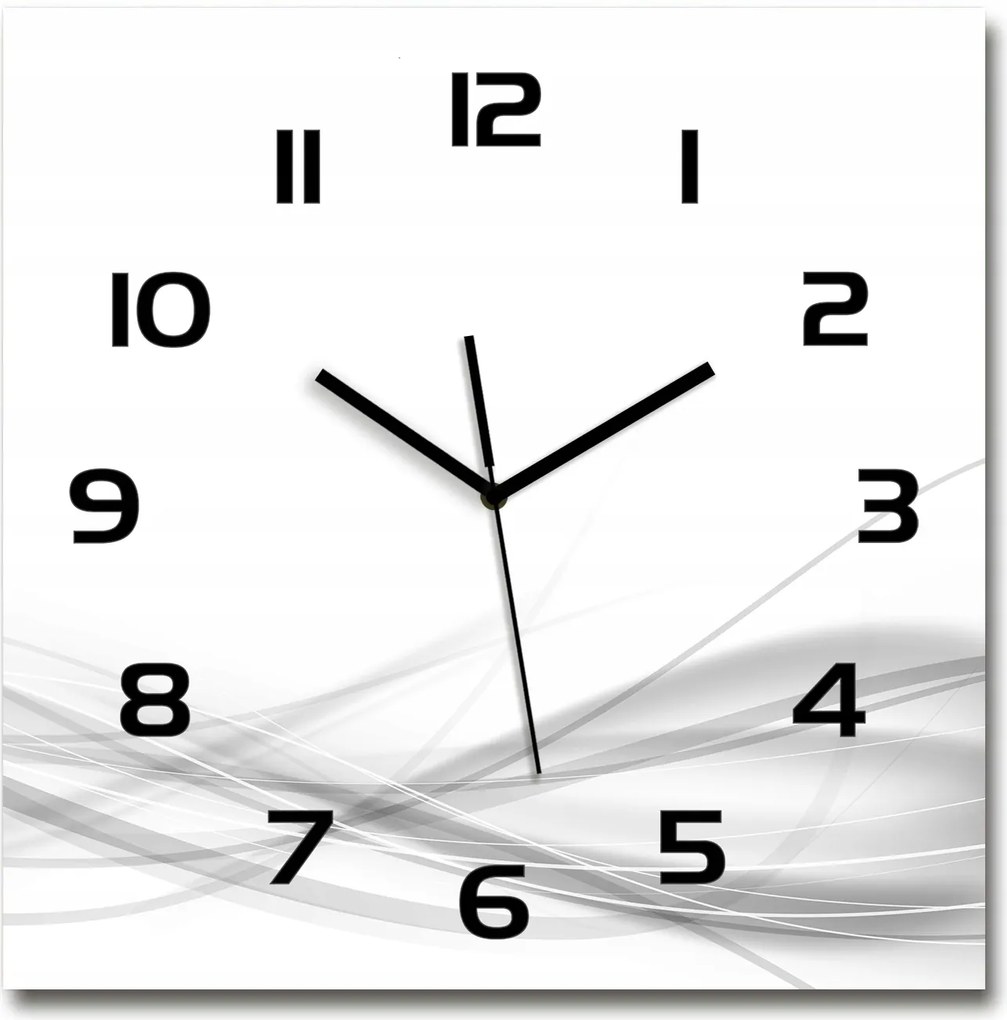 Üveg nagy függőóra Absztrakt hullámok 60x60cm