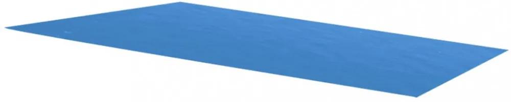 Négyszögletes medence takaró fólia 732 x 366 cm-es pe kék