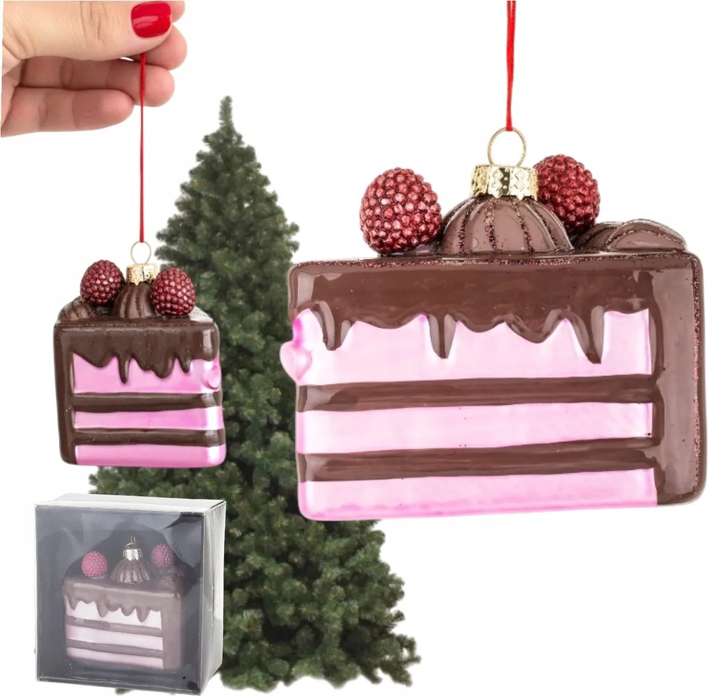 8 Cm-es Üveggömb Karácsonyfára Sütemény Torta Karácsonyi Ajándék