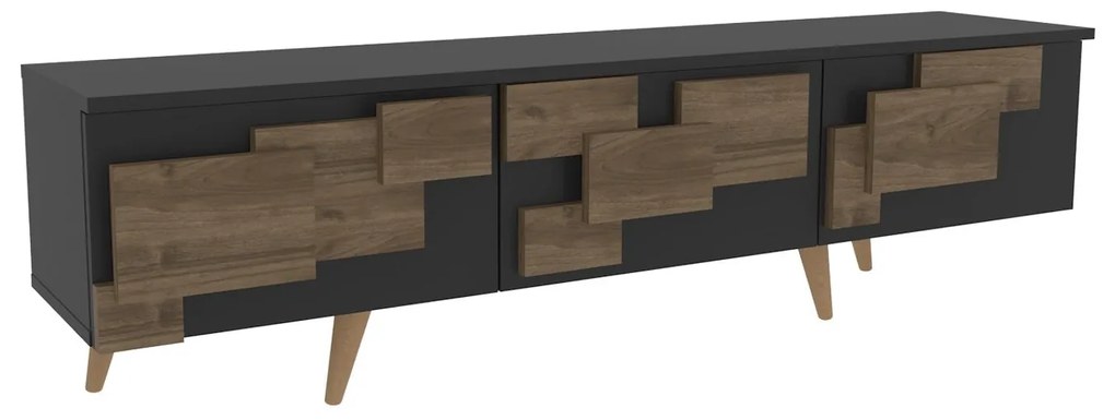 TV szekrény 3 D - Anthracite, Walnut