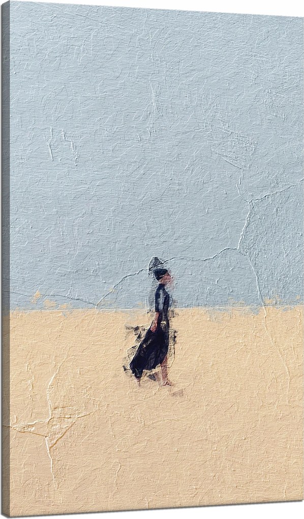 Vászonkép Absztrakt Nő a homokban Művészet 70x120 cm