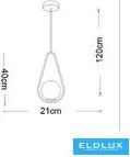 UNIVERSO Függeszték 1xG9 max.10w D210x400x1200mm IP20 Óarany 5év