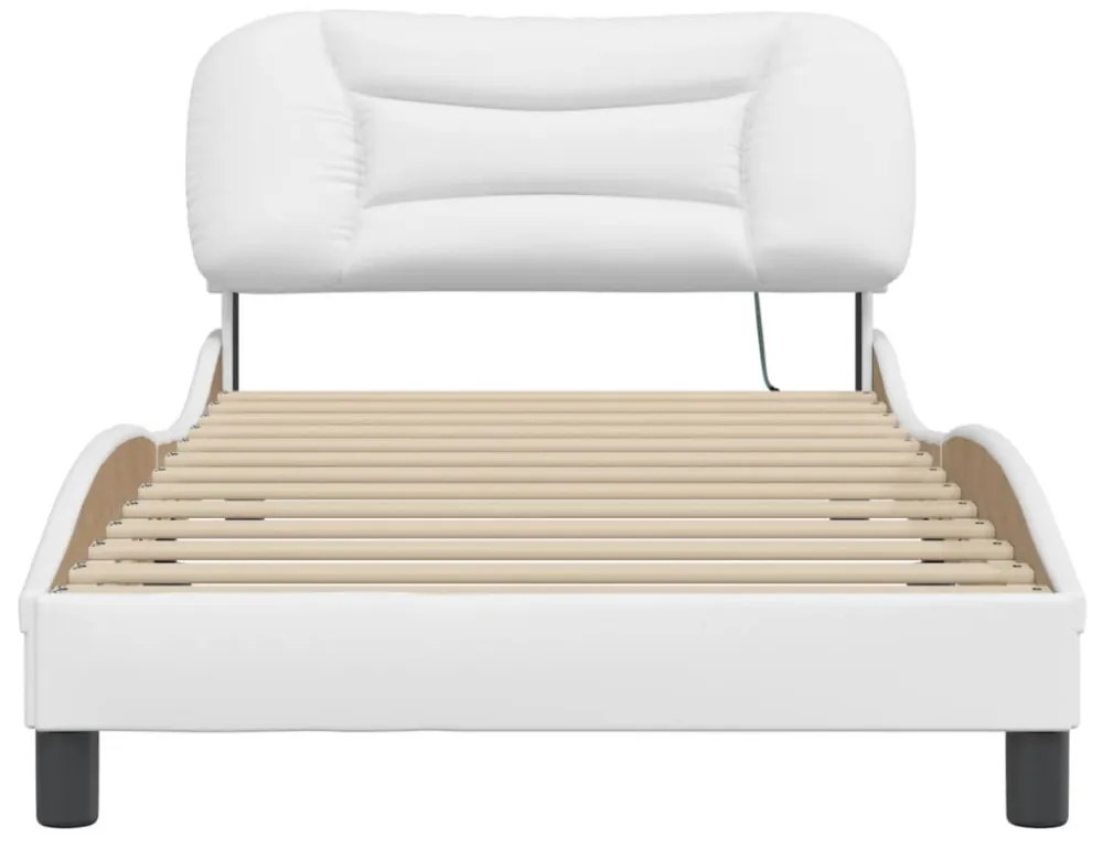 fehér ágykeret LED-ekkel matrac nélkül Hvar 100 x 200 cm