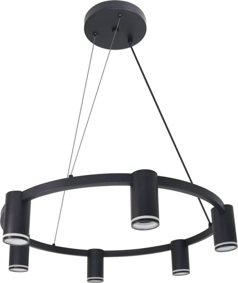 POLUX 326201 PARIS Modern Led Függesztett Lámpa Fekete GU10 IP20