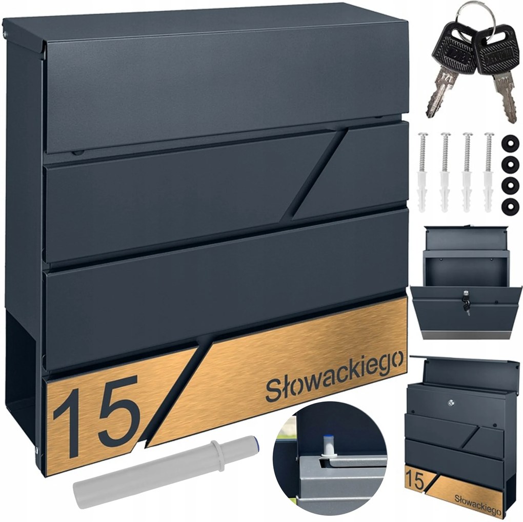 Antracit Modern Postaláda Gravírozás